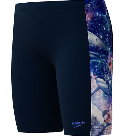 Speedo Zwemslips - Digitale paneelstoring - Navy m. Sharks