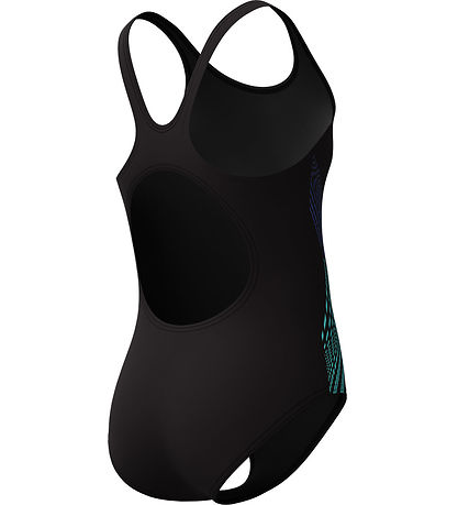 Speedo Swimsuit - Placement Muscleback - Black w. Blue