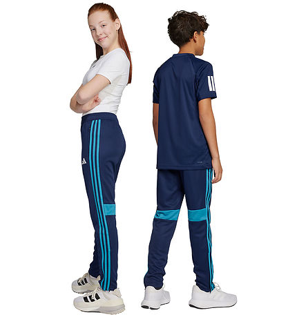 adidas Performance Track Pants - Tiro - Dark Blue/Shock Cyan/