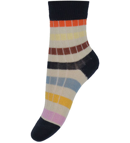 FUB Socken - 2er-Pack - Rib - Dark Navy/Multi Stripe