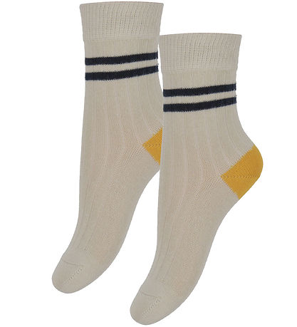 FUB Socken - 2er-Pack - Rib - Ecru