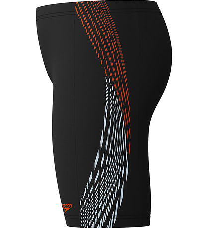 Speedo Sundskýla - Plastisol Placement Jammer - Svart M. Appelsí