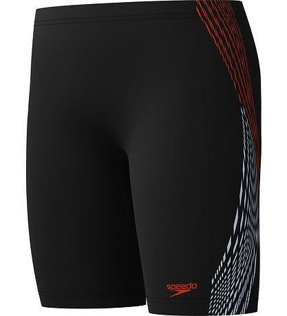 Speedo Sundskýla - Plastisol Placement Jammer - Svart M. Appelsí