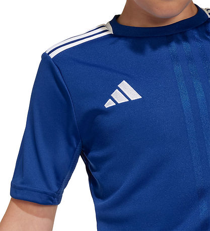 adidas Performance Stuttermabolur - Campeon25 - Royal Blue/Hvítu