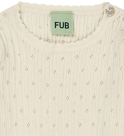 FUB Samfella c/o - Rib - Pointelle - Ecru