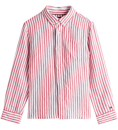 Tommy Hilfiger Skyrta - Aðalrautt Stripe