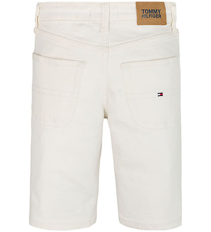 Tommy Hilfiger Stuttbuxur - Gallaefni - Nútíma Straight - Hvítt