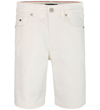 Tommy Hilfiger Stuttbuxur - Gallaefni - Nútíma Straight - Hvítt