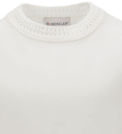 Moncler Stuttermabolur - Hvítur M. Útsaumur