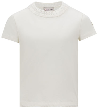Moncler Stuttermabolur - Hvítur M. Útsaumur