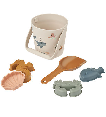 Liewood Beach Set - Silicone - 6 Parts - Gilma - Sea Creature/Sa
