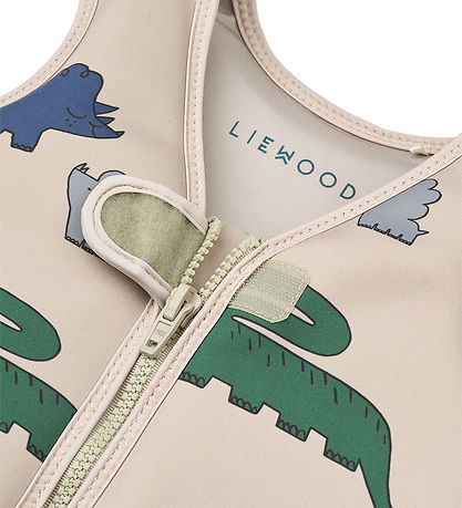 Liewood Simväst - 11-15 kg - Dove - Dinosaurier/Mist