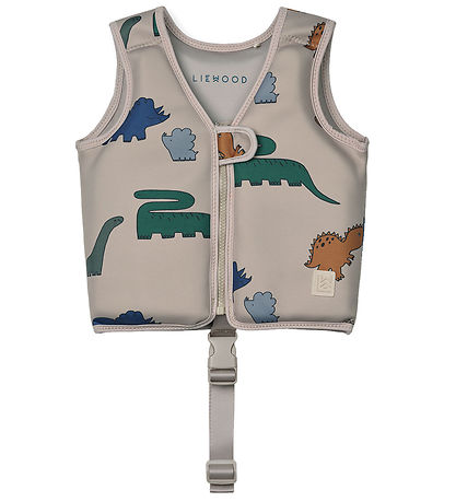 Liewood Simväst - 19-30 kg - Dove - Dinosaurs/Mist