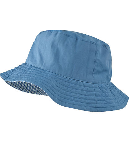 Liewood Bucket Hat - Damon - Reversible - Check Riverside/Crisp 