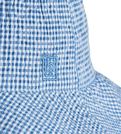 Liewood Bucket Hat - Damon - Reversible - Check Riverside/Crisp 