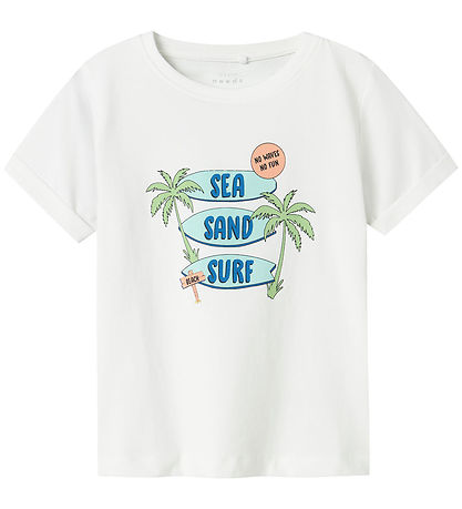 Name It Stuttermabolur - NmmVux - Bright White/Sea