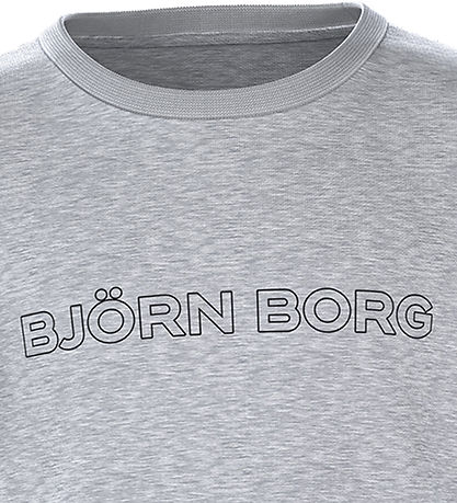 Björn Borg Stuttermabolur - Kastali Essential - Light Grey Melan