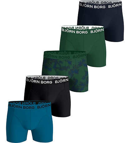 Björn Borg Boxers - 5-Pack - Black/Green/Blue