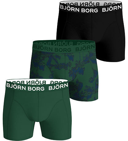 Björn Borg Boxers - 3-Pack - Black/Green