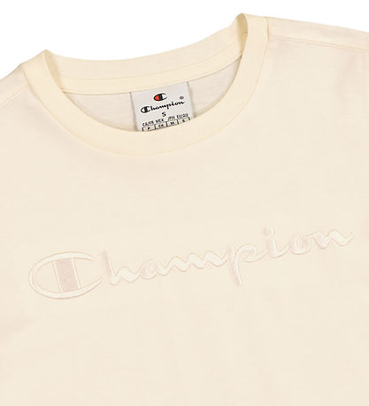 Champion Stuttermabolur - Offwhite M. Lógó