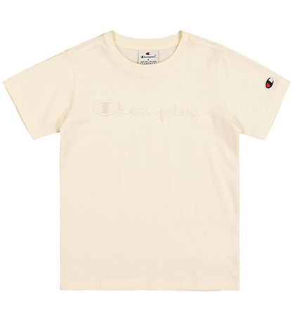 Champion Stuttermabolur - Offwhite M. Lógó
