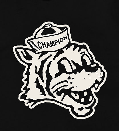 Champion Stuttermabolur - Svart M. Prentað