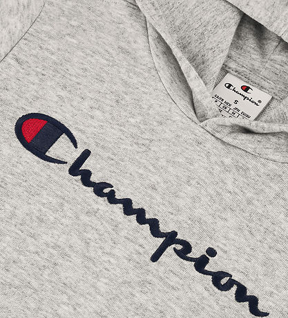 Champion Kapuzenpullover - Grau Meliert m. Logo