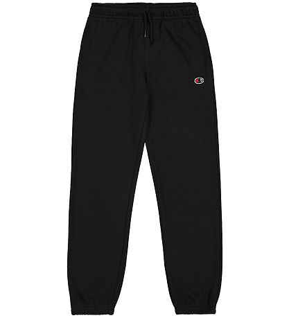 Champion Sweatpants - Elastic Cuff - Black w. Logo