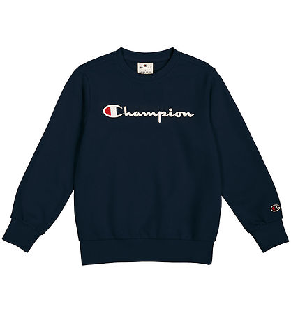 Champion Peysa - Crewneck - Dökkblátt M. Lógó