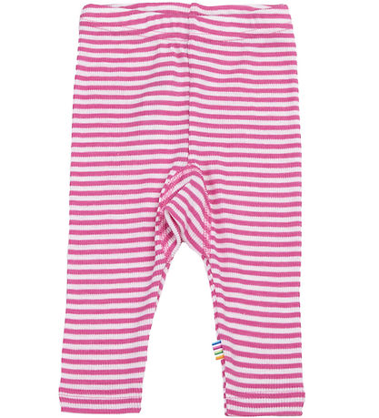 Joha Leggings - Rib - Ull/Silki - Off White/Bleikt