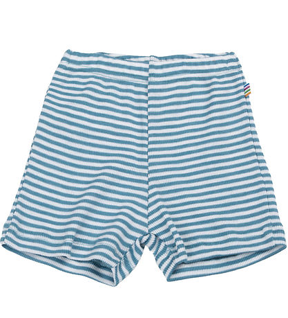 Joha Shorts - Rib - Wol/Zijde - Off White/Blauw