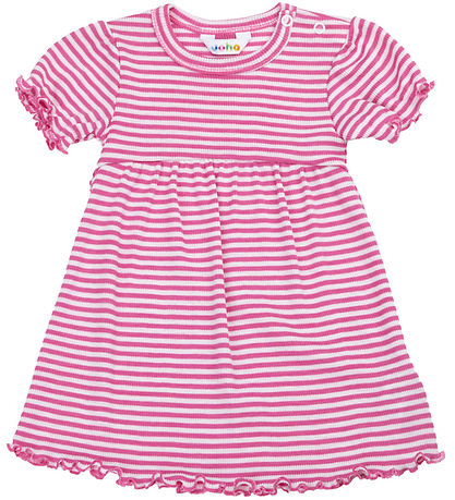 Joha Dress - Rib - Wool/Silk - Off White/Pink