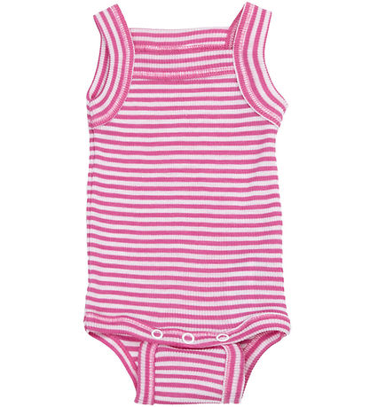 Joha Bodysuit Sleeveless - Rib - Wool/Silk - Off White/Pink