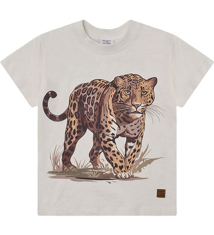 Hust and Claire T-shirt - Anton - Ivory w. Leopard