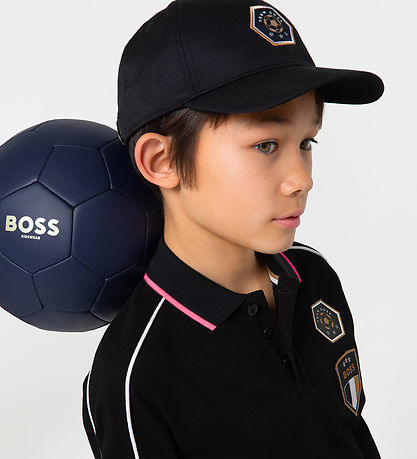 BOSS Polo - Team BOSS - Svart M. Bleikt