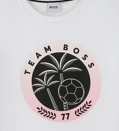 BOSS T-Shirt - Team BOSS - Weiß m. Print