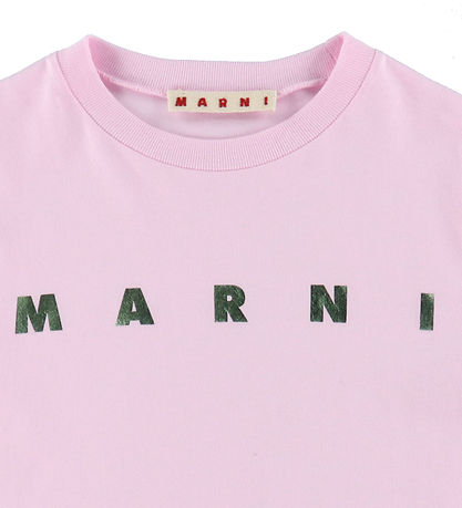 Marni Stuttermabolur - Skera - Soft Bleikt M. Prentað