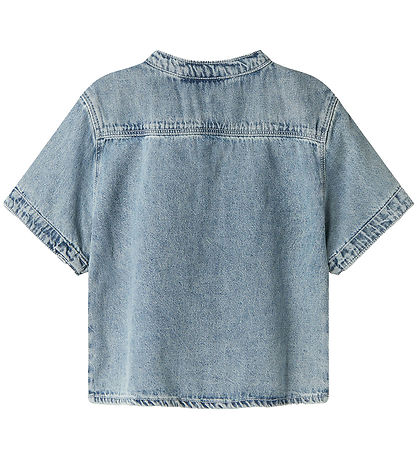 Lil' Atelier Stuttermabolur - NmmFundo - Medium+ Blue Denim