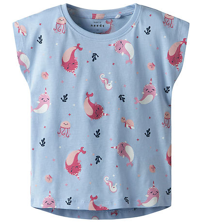 Name It Stuttermabolur - NmfVigga Chambray Blue/Whale