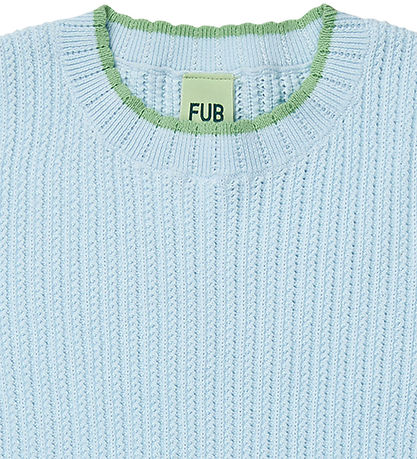 FUB Kleid - Strick - Pointelle - Light Blue