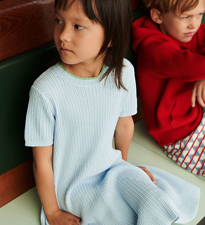 FUB Kleid - Strick - Pointelle - Light Blue