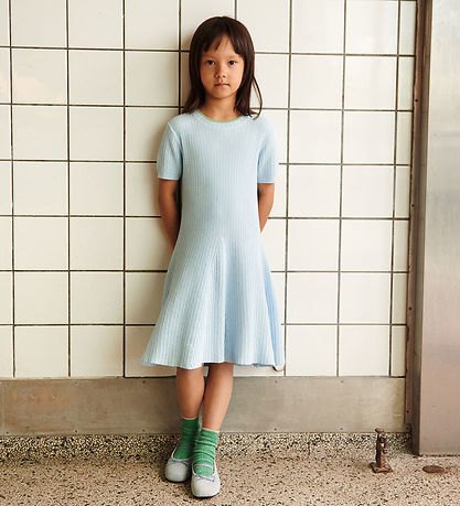 FUB Kleid - Strick - Pointelle - Light Blue