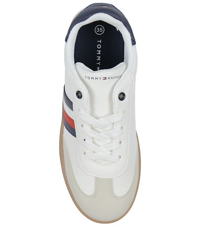 Tommy Hilfiger Skór - Striped Lace Upp Strigaskór - Drapplitað/O