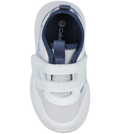 Calvin Klein Schuhe - Low Cut Velcro - Weiß/Hellblau