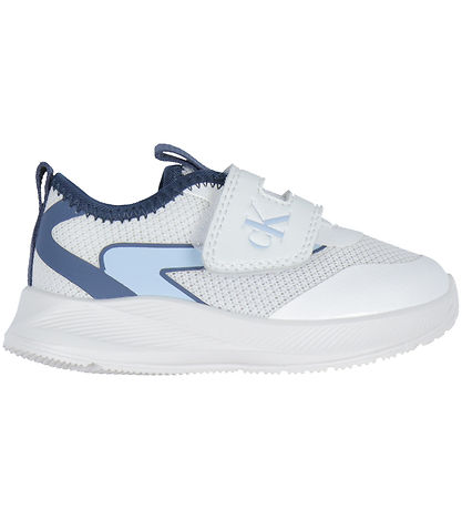 Calvin Klein Schuhe - Low Cut Velcro - Weiß/Hellblau