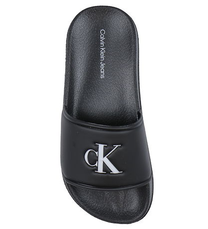 Calvin Klein Strandsandaler - Logo Print Pool Slide - Svart