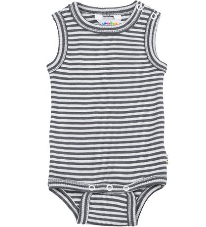 Joha Romper mouwloos - Rib - Wol/Zijde - Donkergrijs