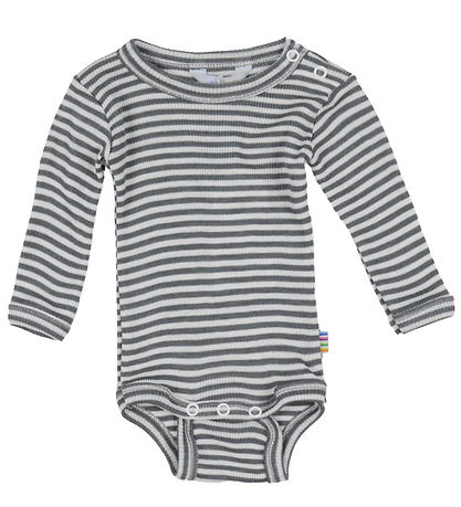Joha Romper l/s - Rib - Wol/Zijde - Donkergrijs