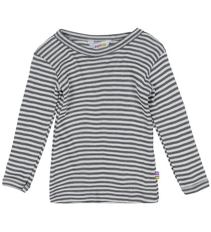 Joha Bluse - Rib - Wolle/Seide - Dunkelgrau