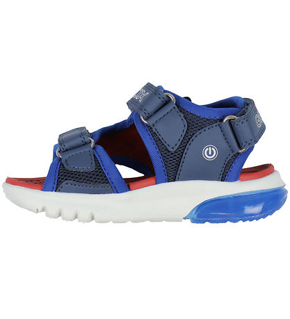 Geox Sandals w. Light - Cyberdrone - Navy/Red